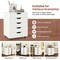 5 Drawer Rolling File Cabinet Under Desk Storage Chest Mobile Organizer With Wheels For Home Office White